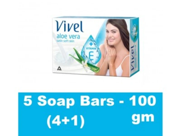 Vivel Alove Vera Soap 100gm x5, (4+1) - 500 gm